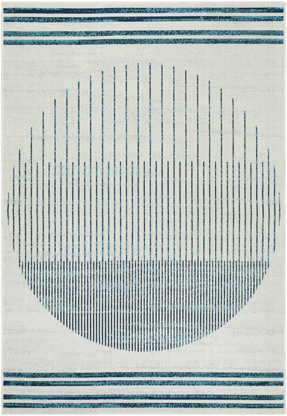Nabil Slate Blue Outdoor Area Rug