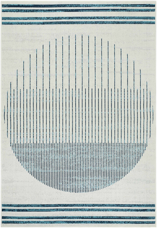 Nabil Slate Blue Outdoor Area Rug