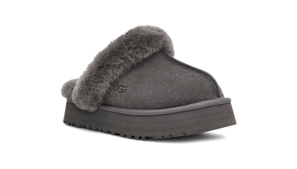 UGG Disquette Womens Platform Slippers — Charcoal Suede