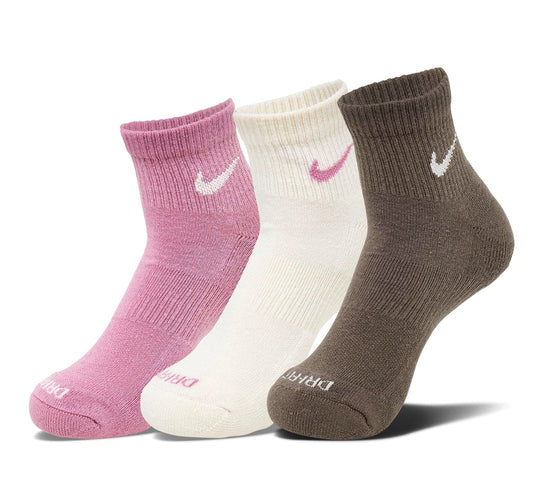 Nike Men's 3 Pack Dri-Fit Plus Quarter Socks - SX6890-936