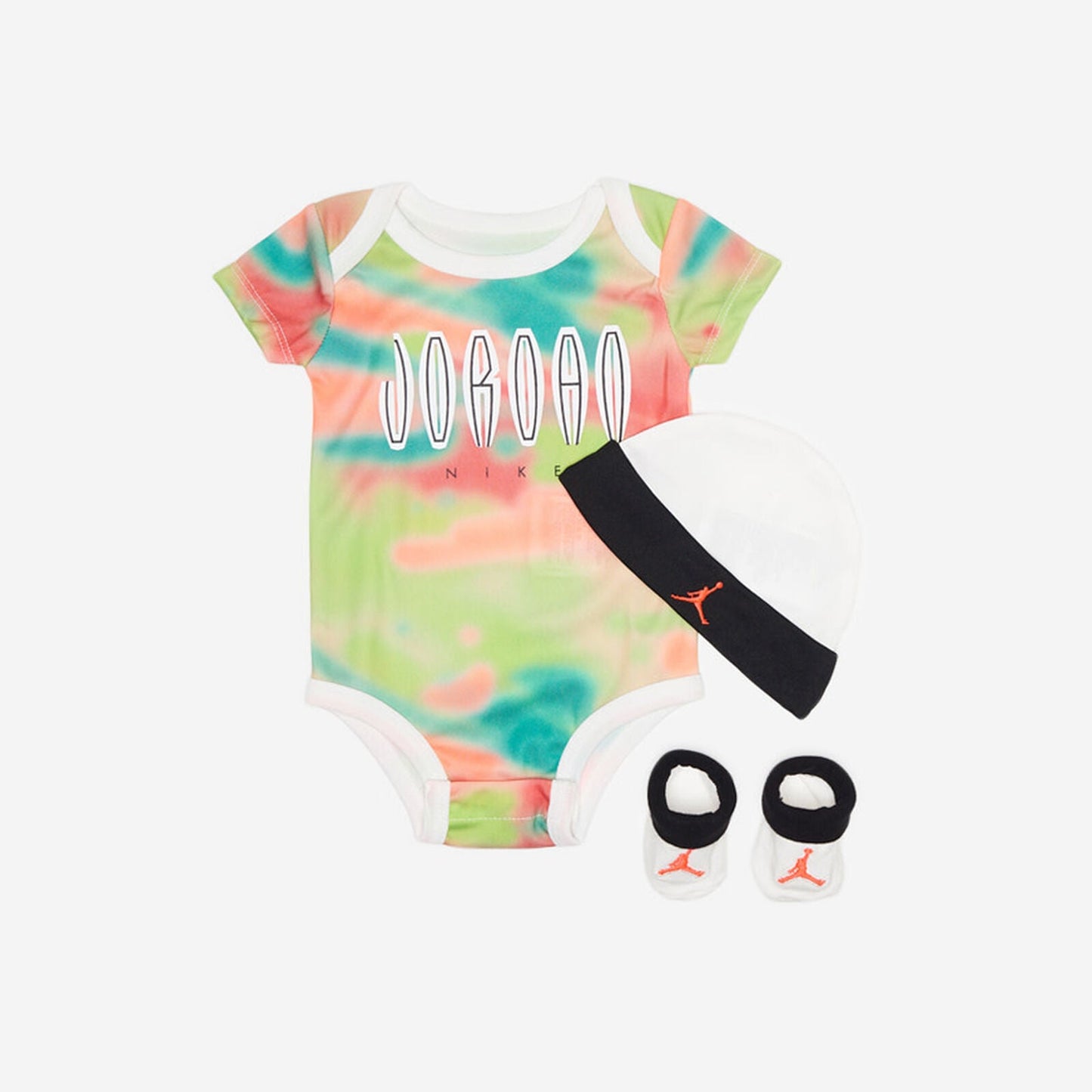Baby Air Jordan Bodysuit, Hat And Booties 3-Pc Box Set