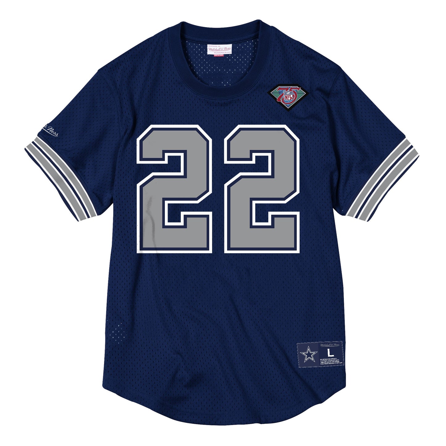 Men's Mitchell & Ness NFL Name & Number Mesh Crew Neck Dallas Cowboys