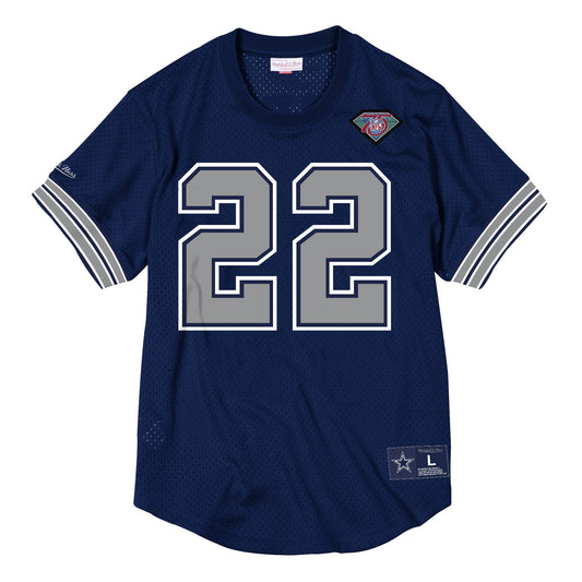 Mitchell & Ness Men's NFL Name & Number Mesh Crew Neck Dallas Cowboys