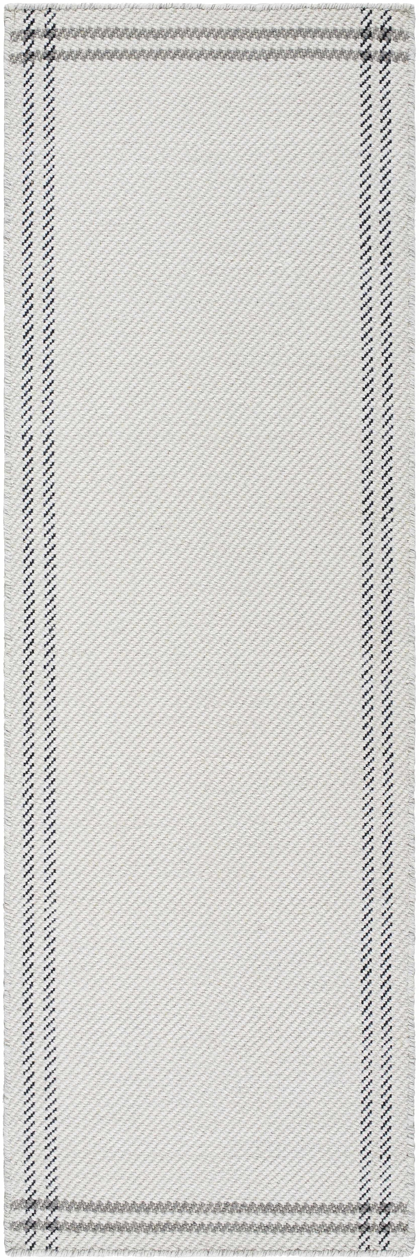Nimue Cream & Charcoal Bordered Area Rug
