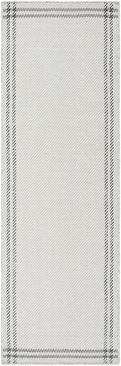 Nimue Cream & Charcoal Bordered Area Rug