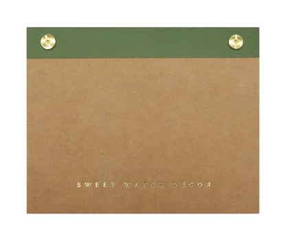 Small Green Gold Rivet Basic Notepad
