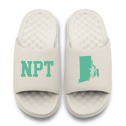 Newport Rhode Island Outline Motive Slide Sandals