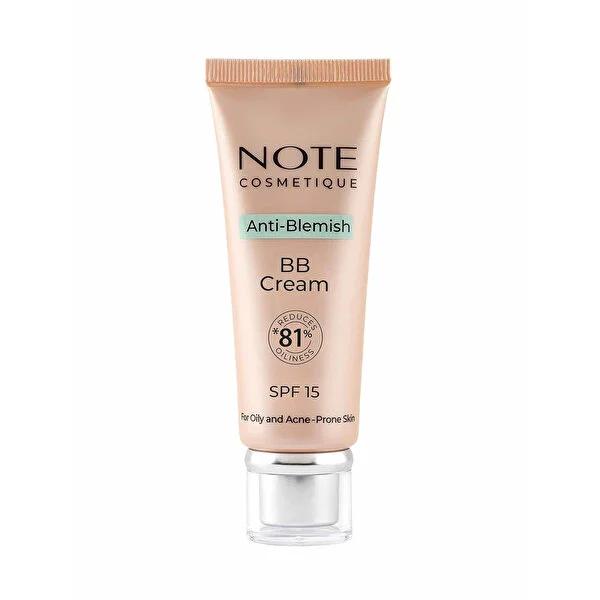 Note Anti Blemish BB Cream No. 02 Light Beige: Oil Control, Matte Finish & Blue Light Protection for Acne-Prone & Oily Skin