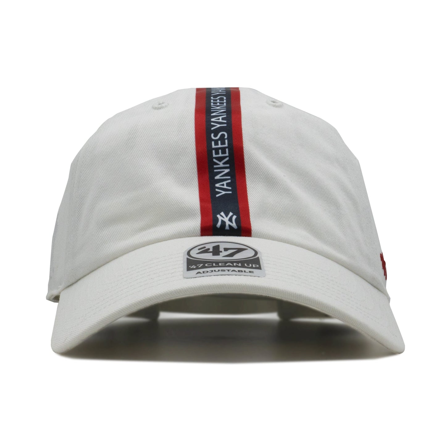 Men's 47 Brand Ny Yankees Triple Stripe Clean Up Strapback - White/Navy/Red