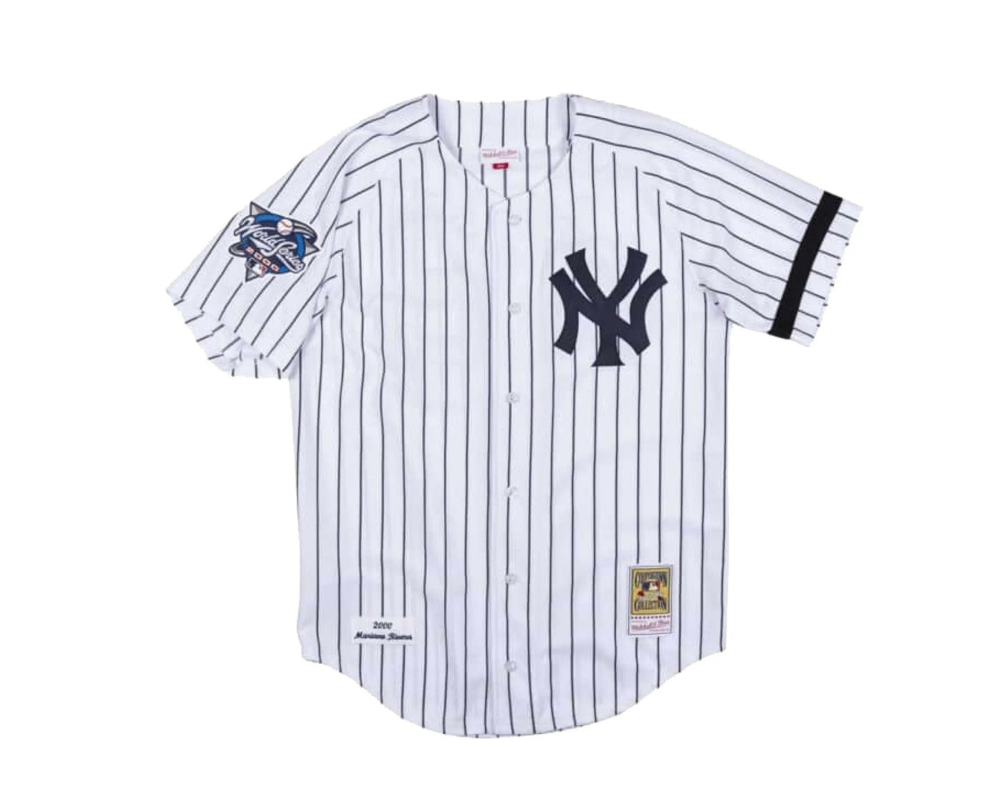 Mitchell & Ness Authentic New York Yankees 2000 WS Mariano Rivera Men Jersey White/Navy Pinstripe