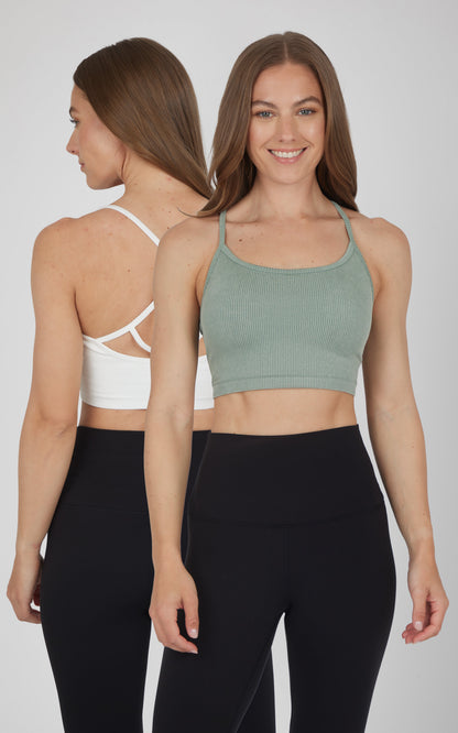 2 PK Ribbed Seamless Rosaline Bra - Our Cafe Story