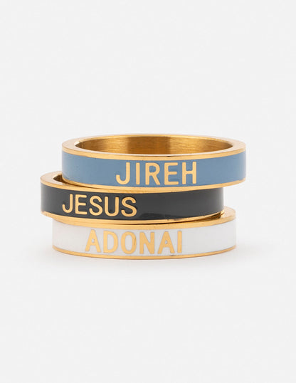 Elevated Faith Names of God Enamel Ring Set