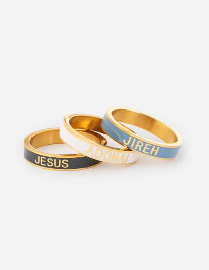 Elevated Faith Names of God Enamel Ring Set