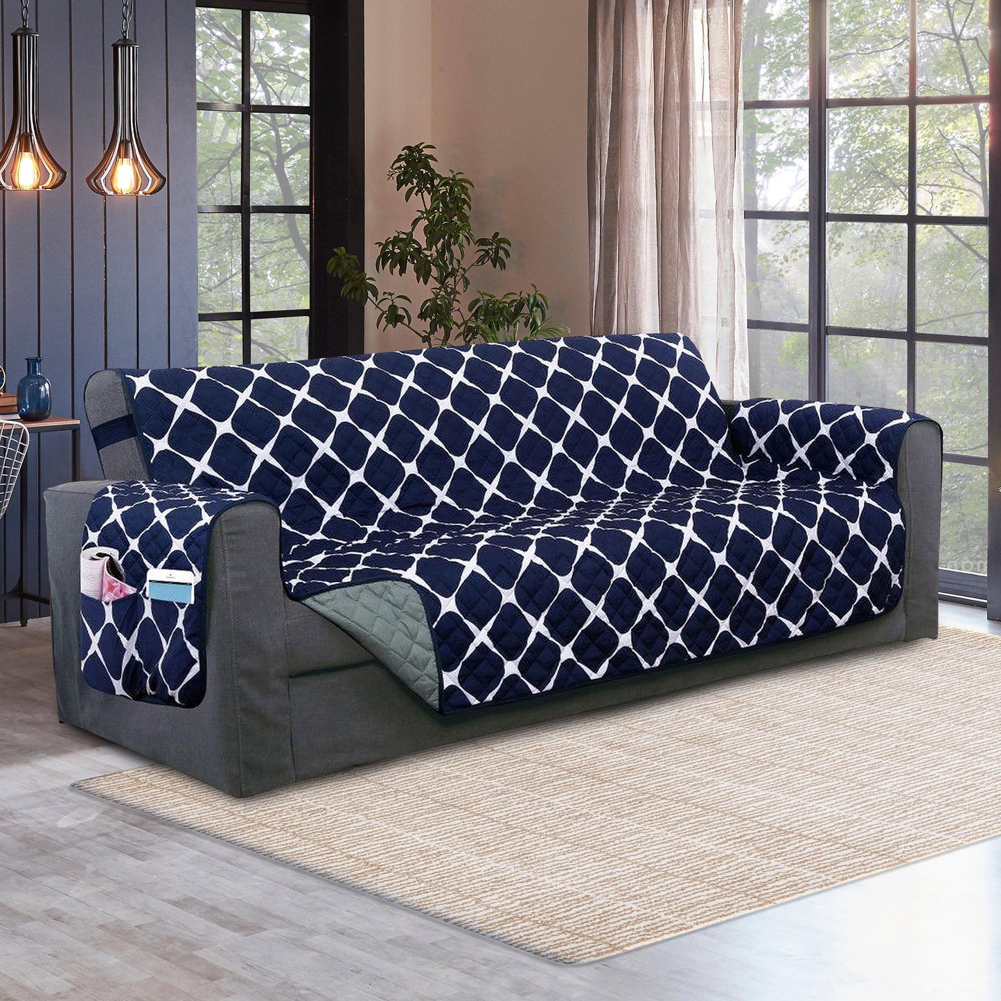 Elegant Comfort Bloomingdale Design Reversible Smart Furniture Protectors