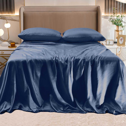 Elegant Comfort Fine 4-Piece Silky Satin Sheet Set, Moody Shades