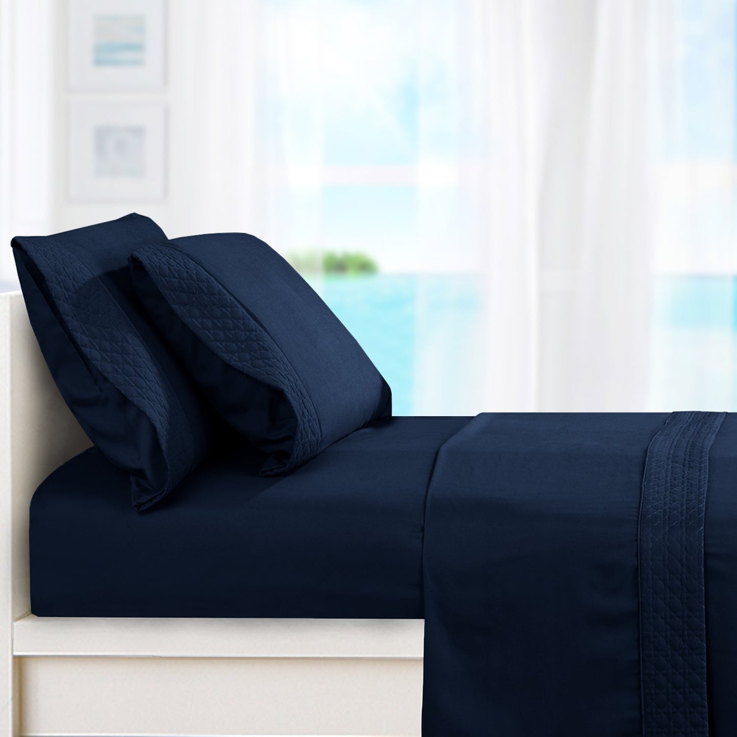 Mocassi Quilted 4-Piece Sheet Set, Premium Hotel Quality