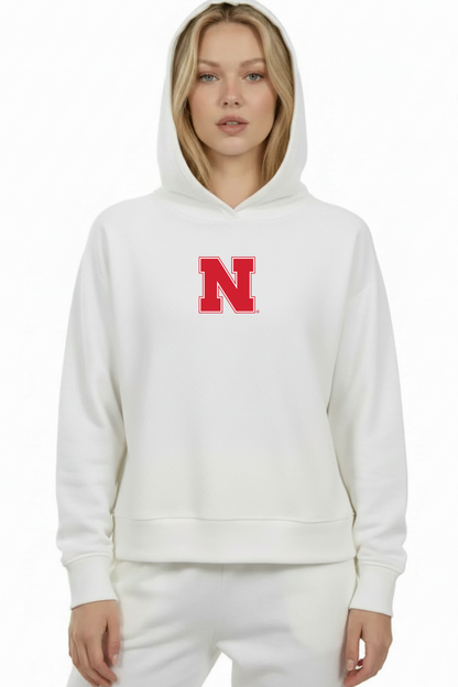 Relaxed Fit Waffle Hoodie Nebraska
