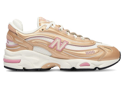 New Balance Mens 1000 White Gold Pink