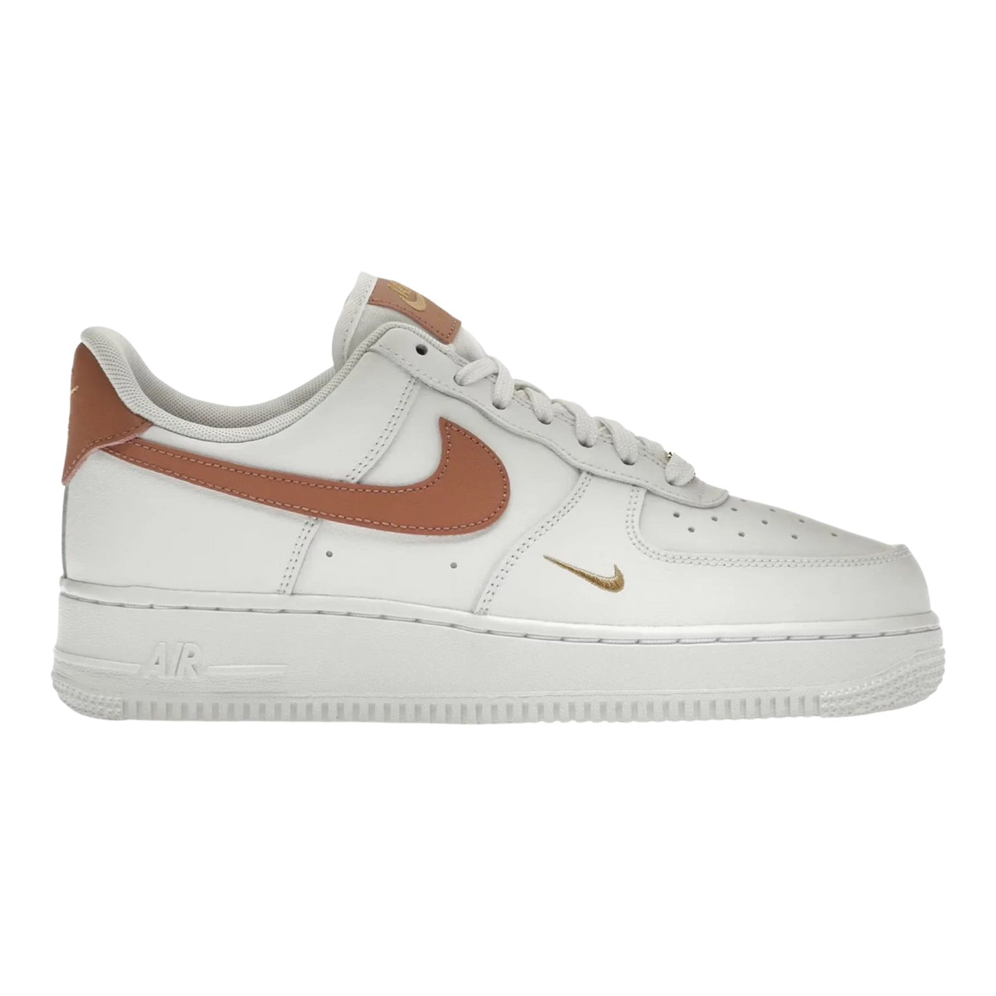 Nike Air Force 1 '07 Essential Women's Sneakers — White & Rust Pink Low-Top