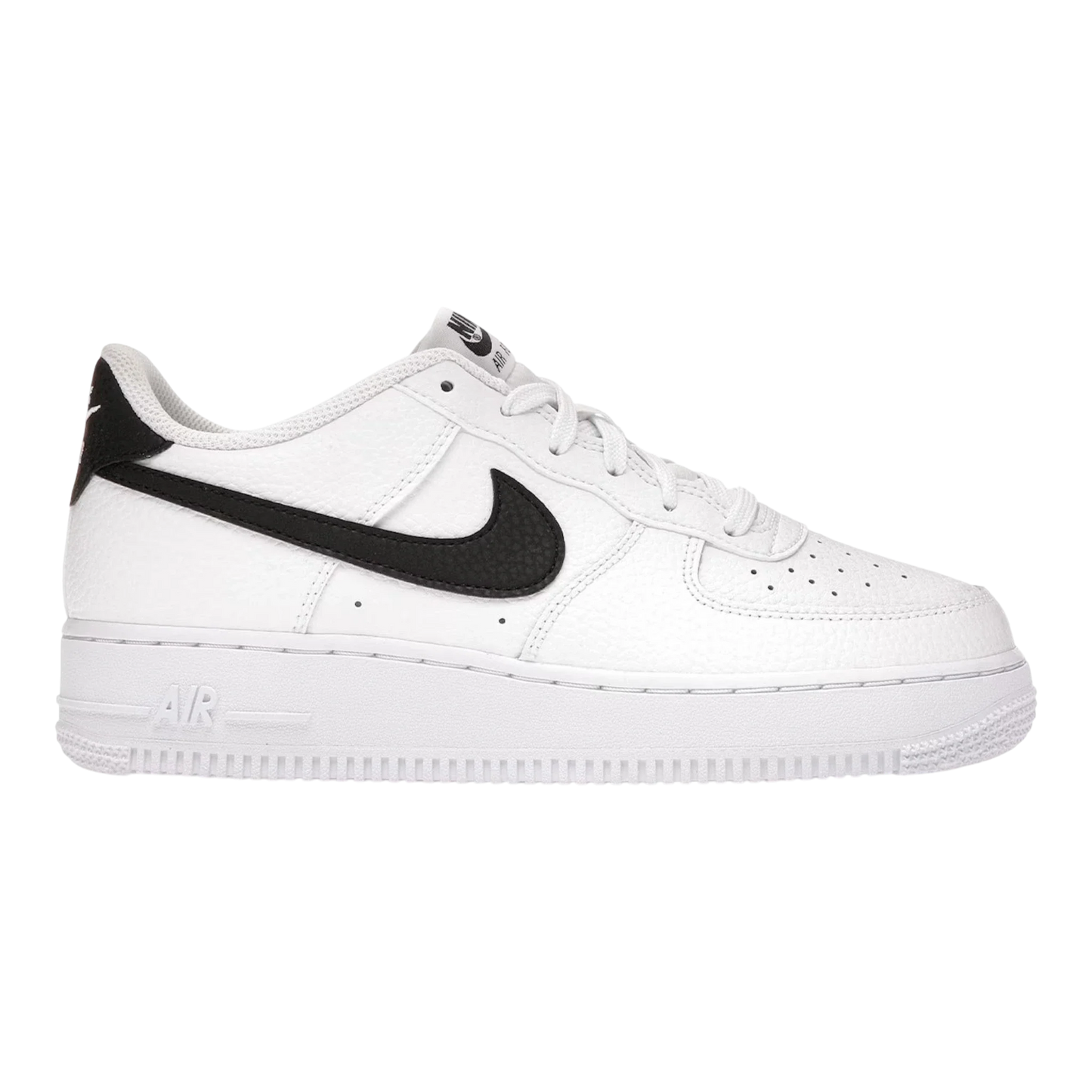 Nike Air Force 1 Low Big Kids' (GS) Sneakers — White & Black Low-Top