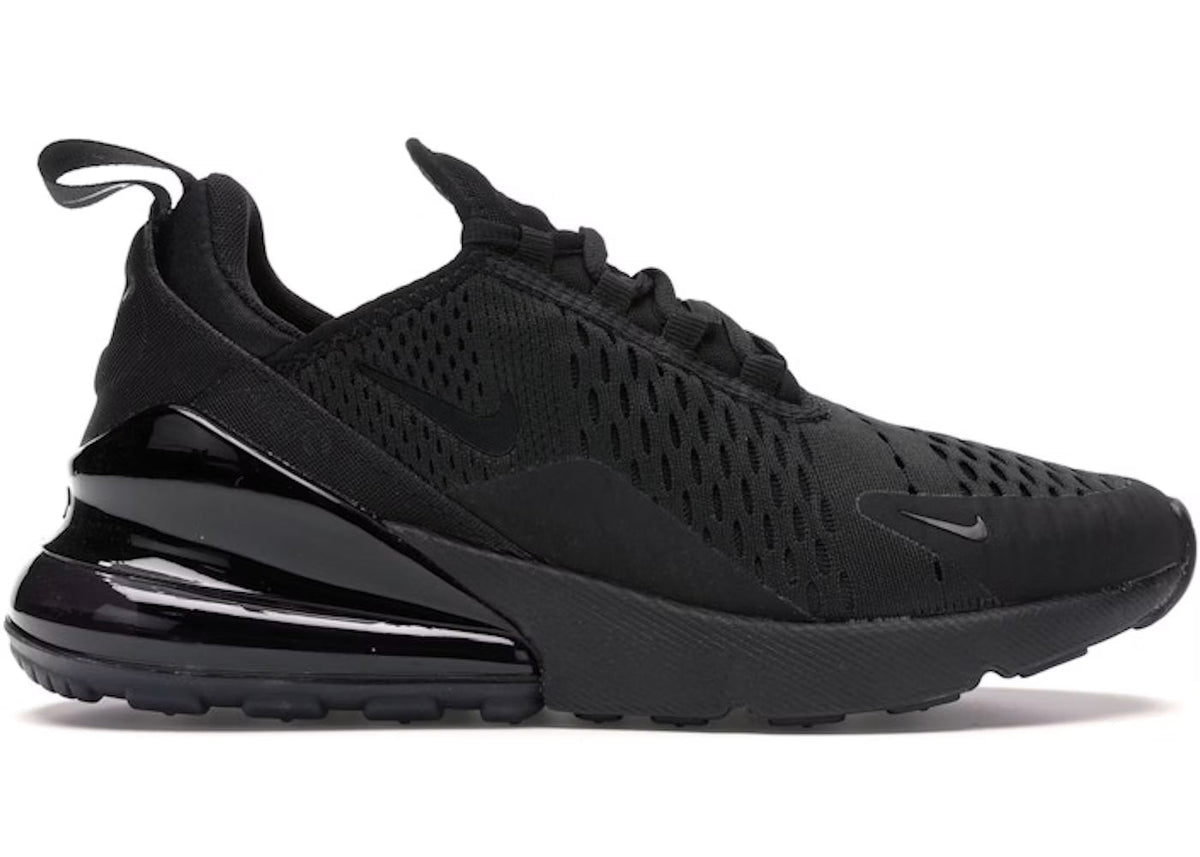 Nike Air Max 270 Women's Sneakers — Triple Black Mesh