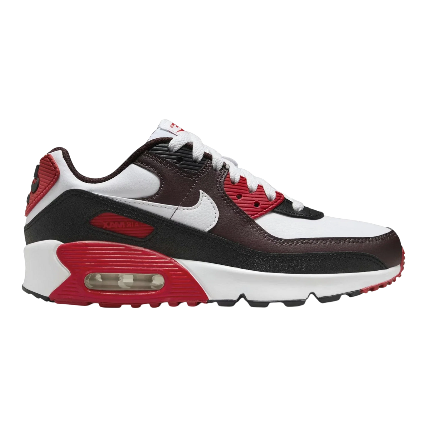 Nike Air Max 90 Big Kids' (GS) Sneakers — Burgundy Crush & University Red Low-Top