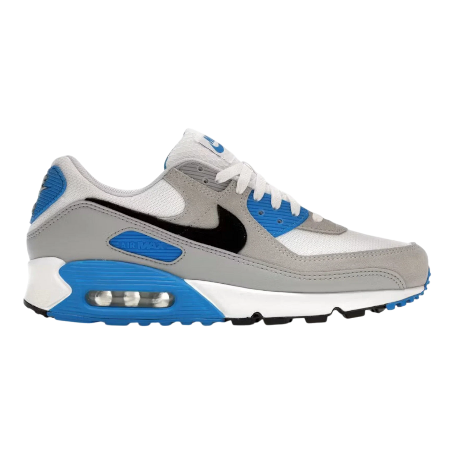 Nike Air Max 90 Men's Sneakers — White & Photo Blue Low-Top