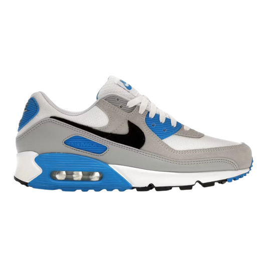 Nike Air Max 90 Men's Sneakers — White & Photo Blue Low-Top