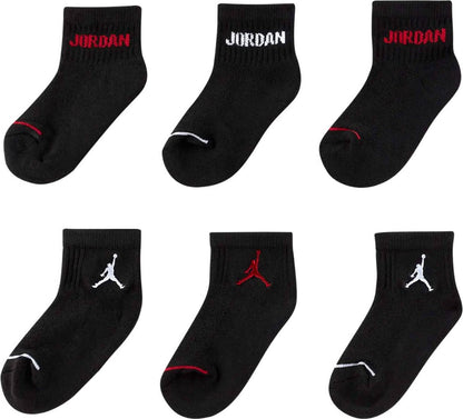 Air Jordan Youth Jumpman Legend Ankle 6 Pack Socks Black