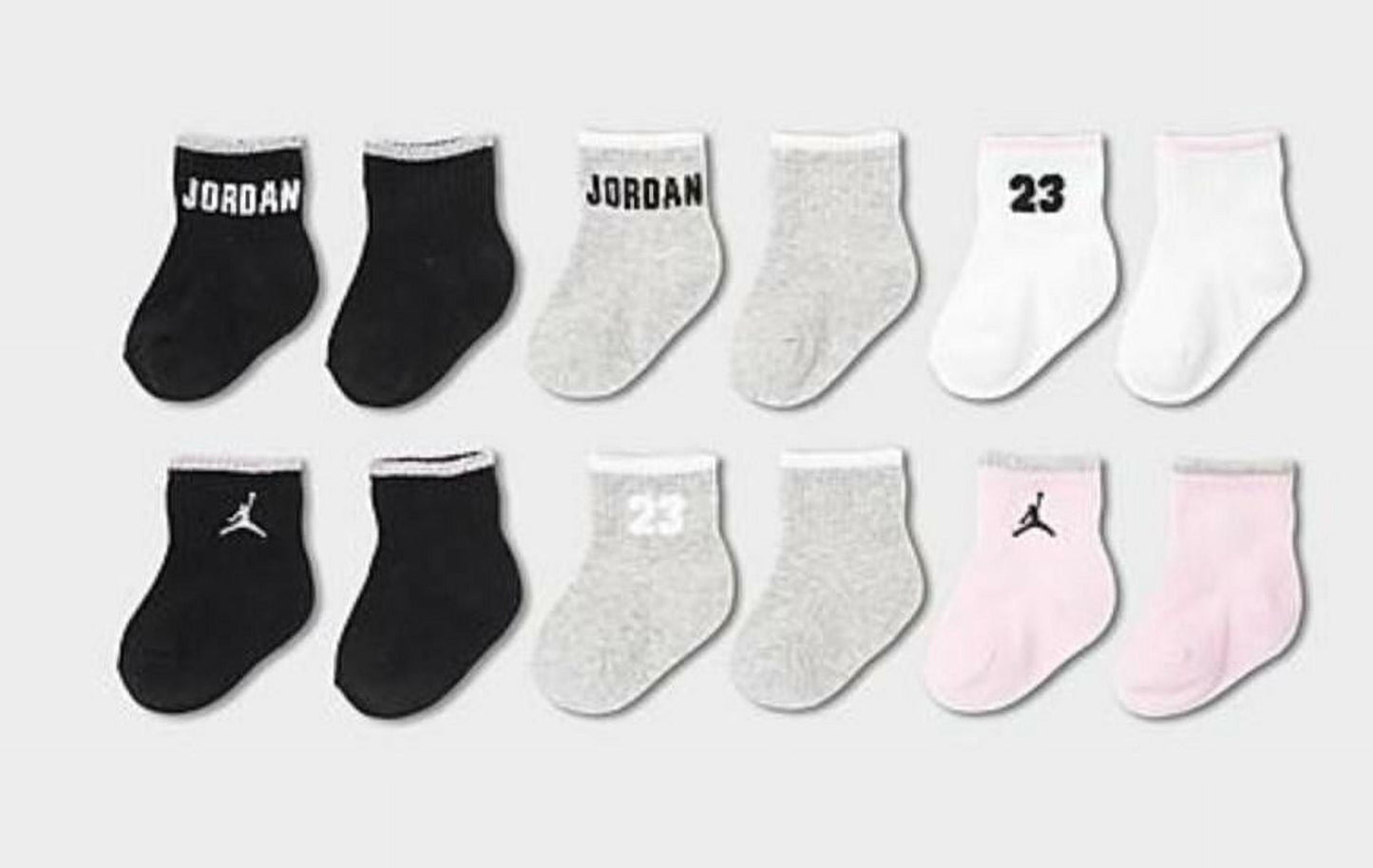 Nike Toddlers Air Jordan 6 Pack Ankle Socks 12/24 Month Socks