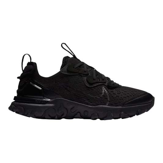 Nike React Vision Big Kids' (GS) Sneakers — Black & Smoke Grey Low-Top