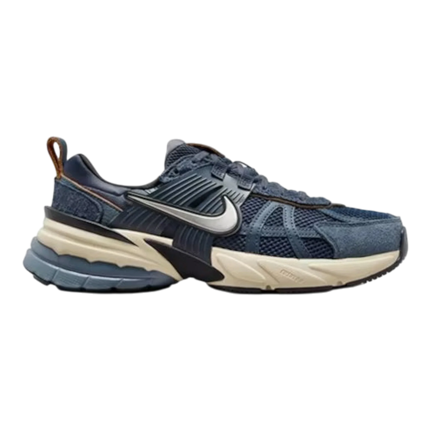 Nike V2K Run Women's Sneakers — Thunder Blue & Chrome Low-Top