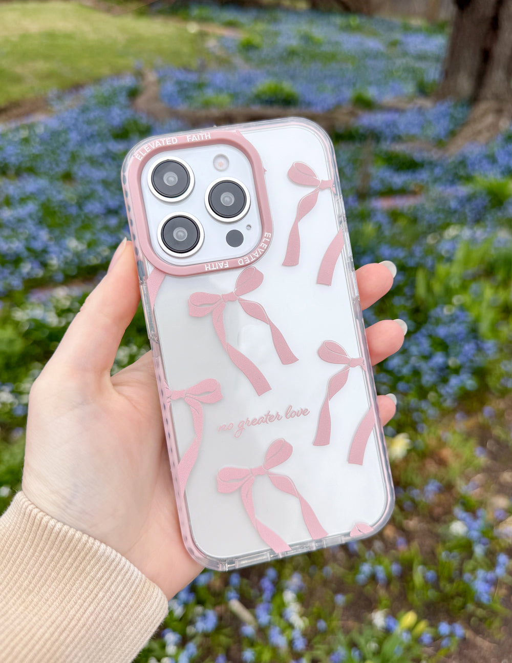 Elevated Faith No Greater Love Phone Case