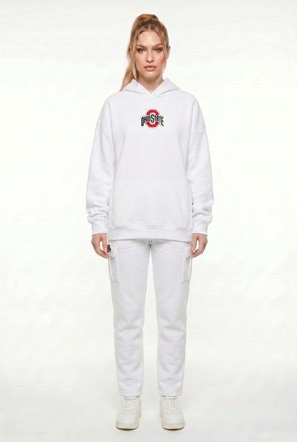 Oversized Zipper Pocket Hoodie Ohio State