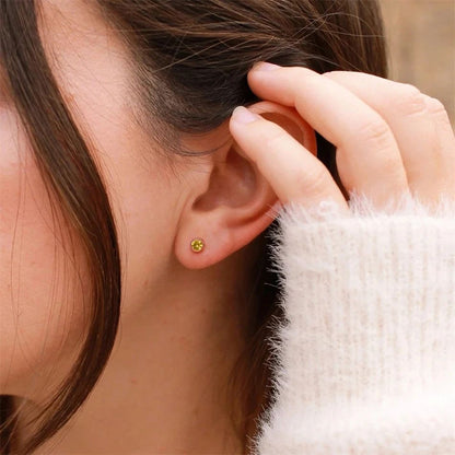 Mint & Lily Birthstone Bezel Studs
