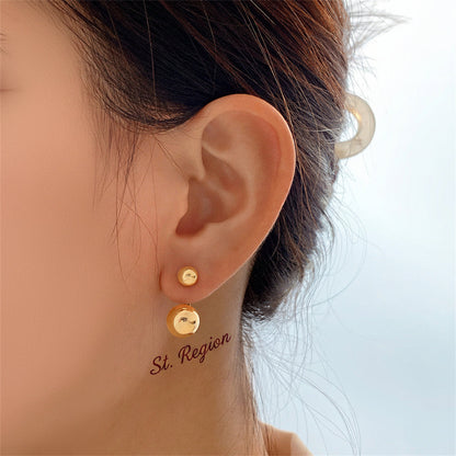Goldtone Ball Ear Jackets