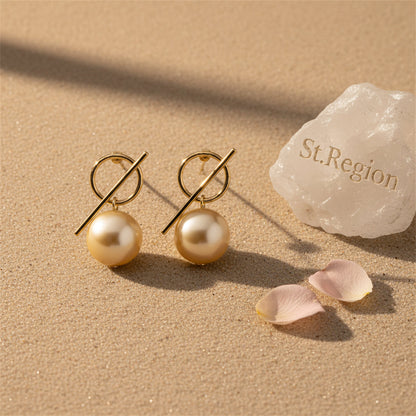 Goldtone Ball Drop Earrings