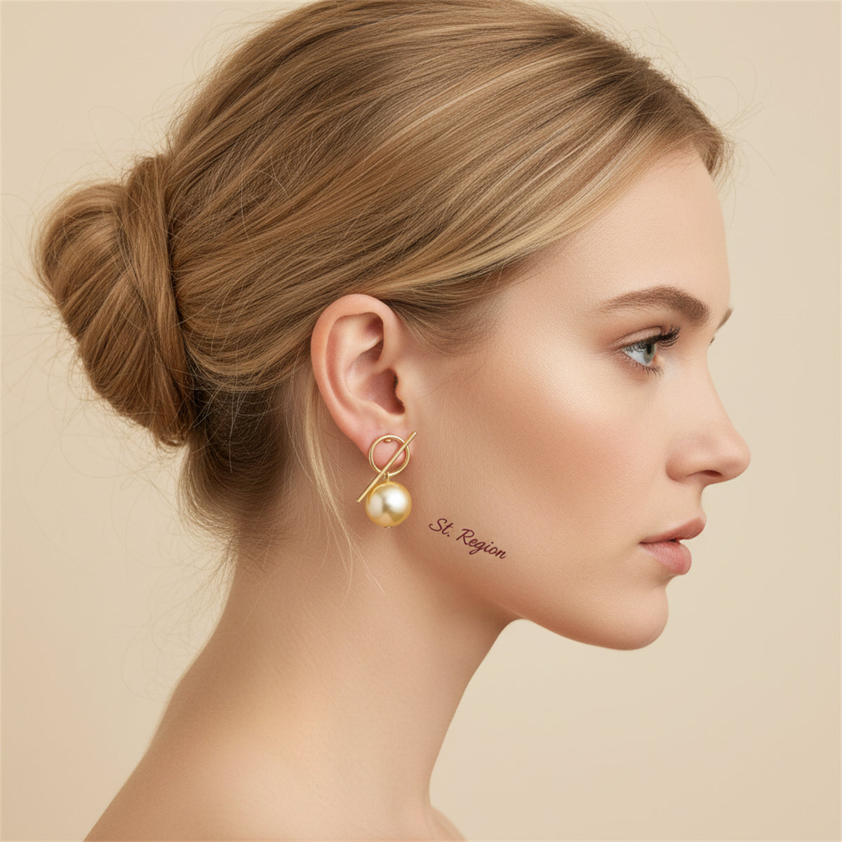 Goldtone Ball Drop Earrings