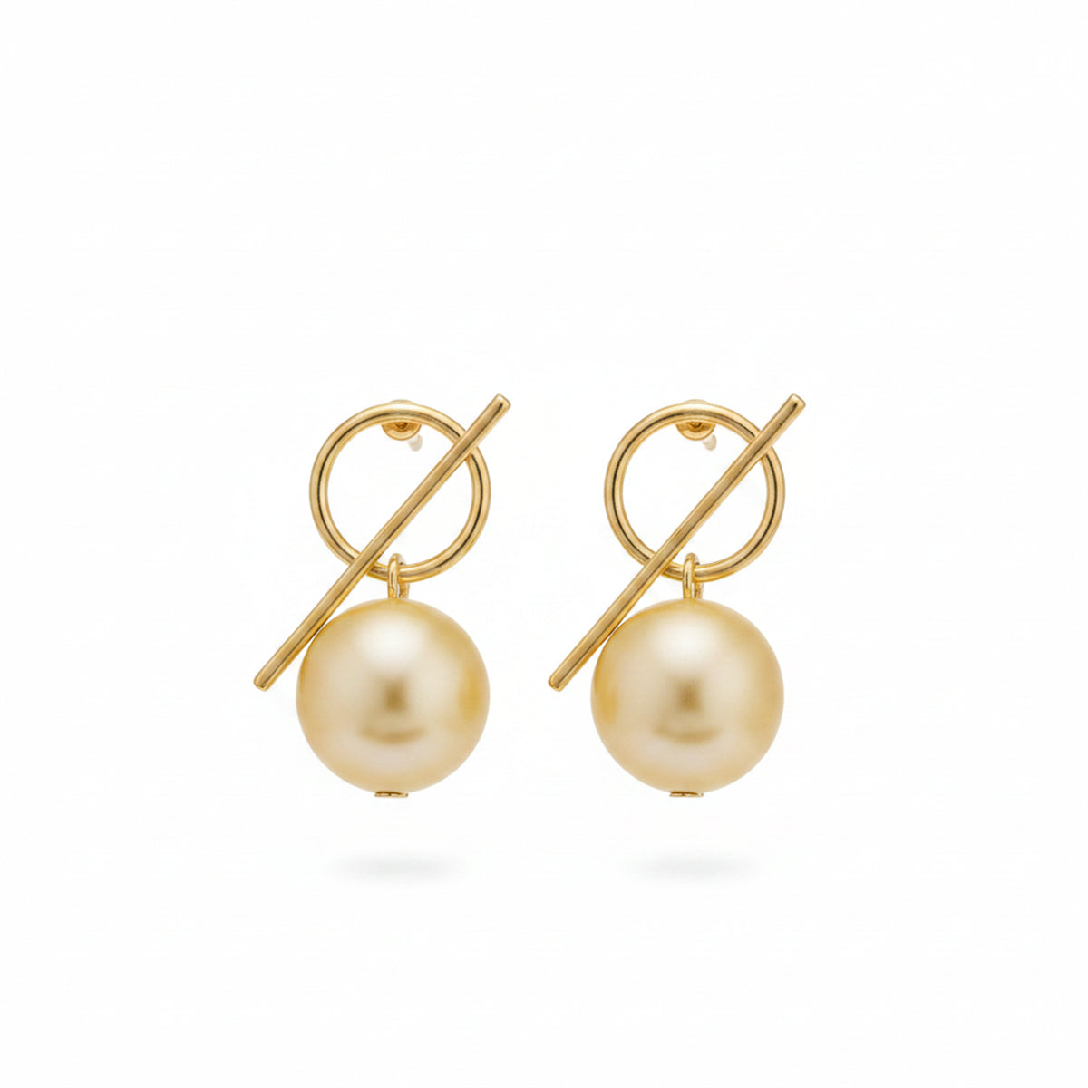 Goldtone Ball Drop Earrings