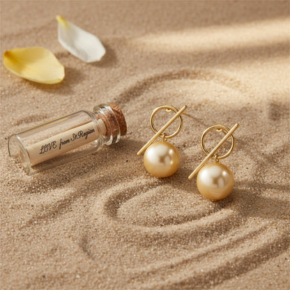 Goldtone Ball Drop Earrings
