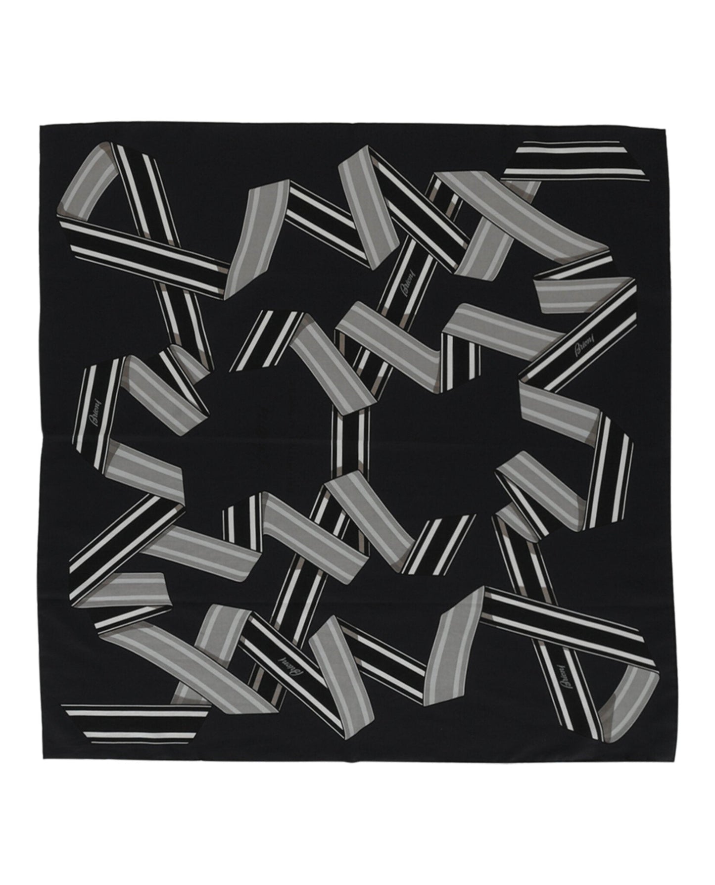 Brioni Patterned Silk Blend Scarf