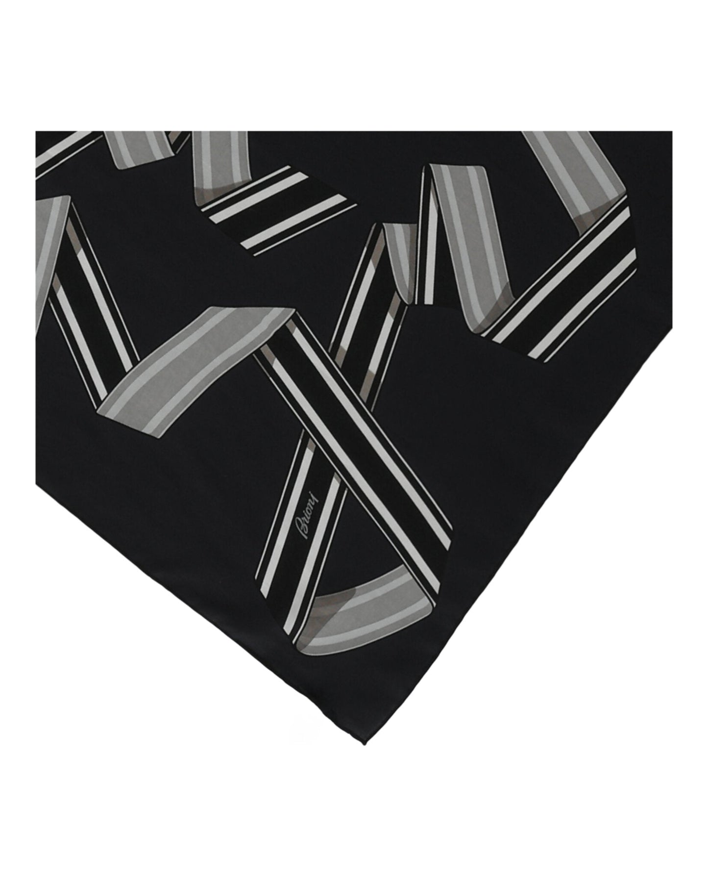 Brioni Patterned Silk Blend Scarf
