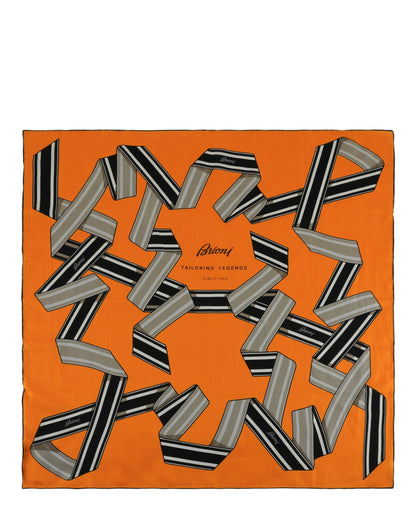 Brioni Ribbon Print Scarf