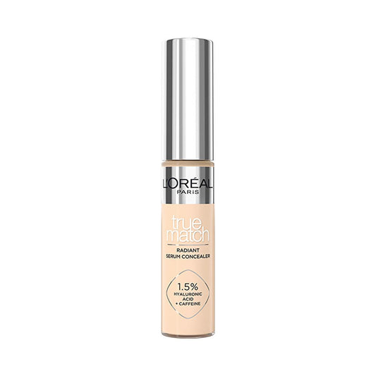Loreal Paris True Match Radiant Concealer Serum - Dark Circle Concealer with Hyaluronic Acid & Caffeine