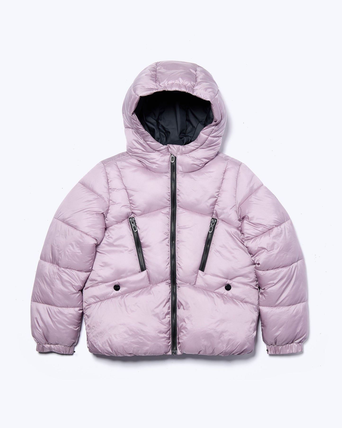 Girls Silk Shine Puffer Jacket - Dusty Grape