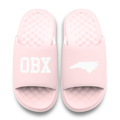 Outer Banks North Carolina Outline Motive Slide Sandals