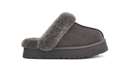 UGG Disquette Womens Platform Slippers — Charcoal Suede