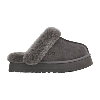 UGG Disquette Womens Platform Slippers — Charcoal Suede