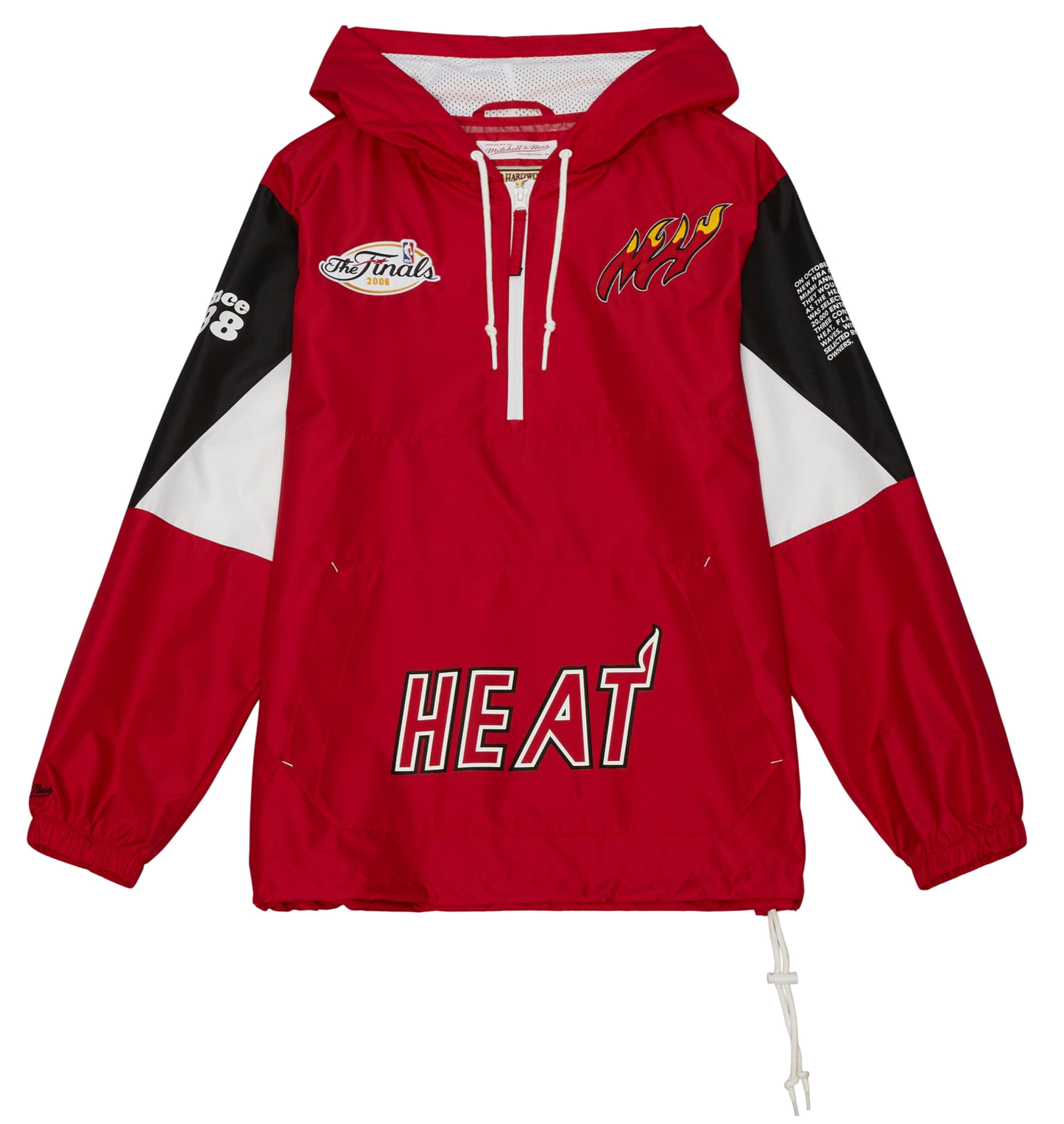 Mitchell & Ness Men's NBA Team Origins Pullover Anorak Heat