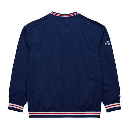 Mitchell & Ness Men's NHL Classic Nylon Pullover Current Logo Blue Jackets Pullovers